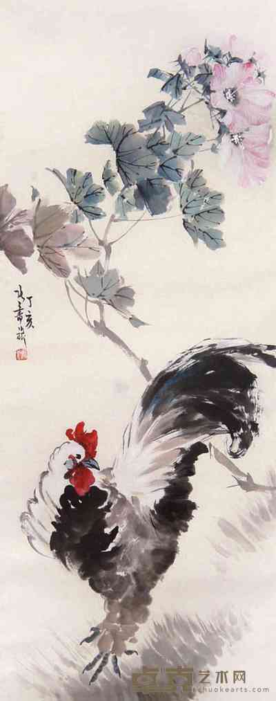 张书旗 大吉图 立轴 100×40cm